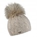 Zimní čepice s kožešinovou bambulí z luxusního materiálu s příměsí vlny alpaka, ELSA. 
